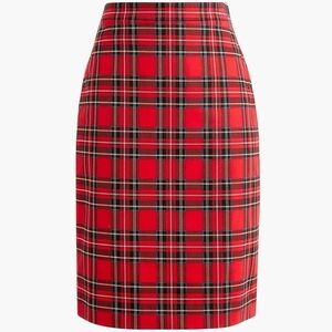 Jcrew factory Plaid Red Skirt